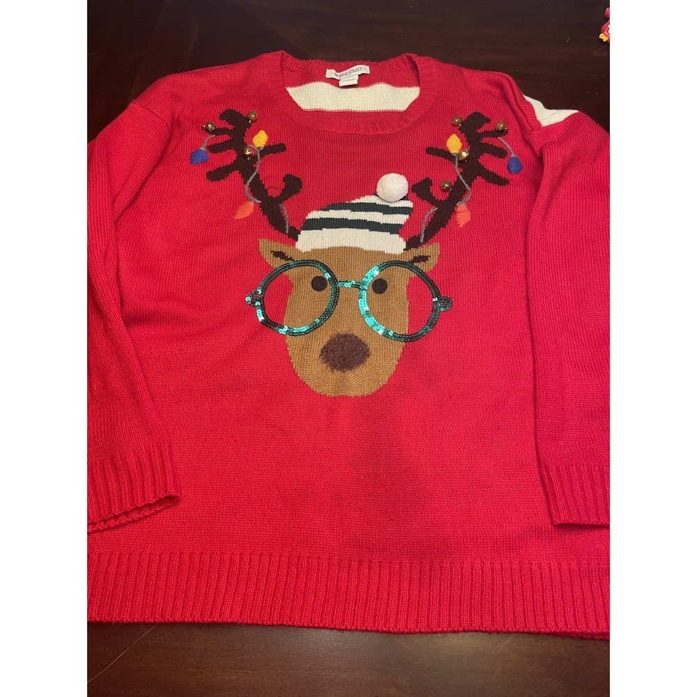 99 Jane Street Size 1X Bells Reindeer